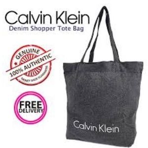 NWT! Calvin Klein Denim Recycled Shopping Tote Bag
